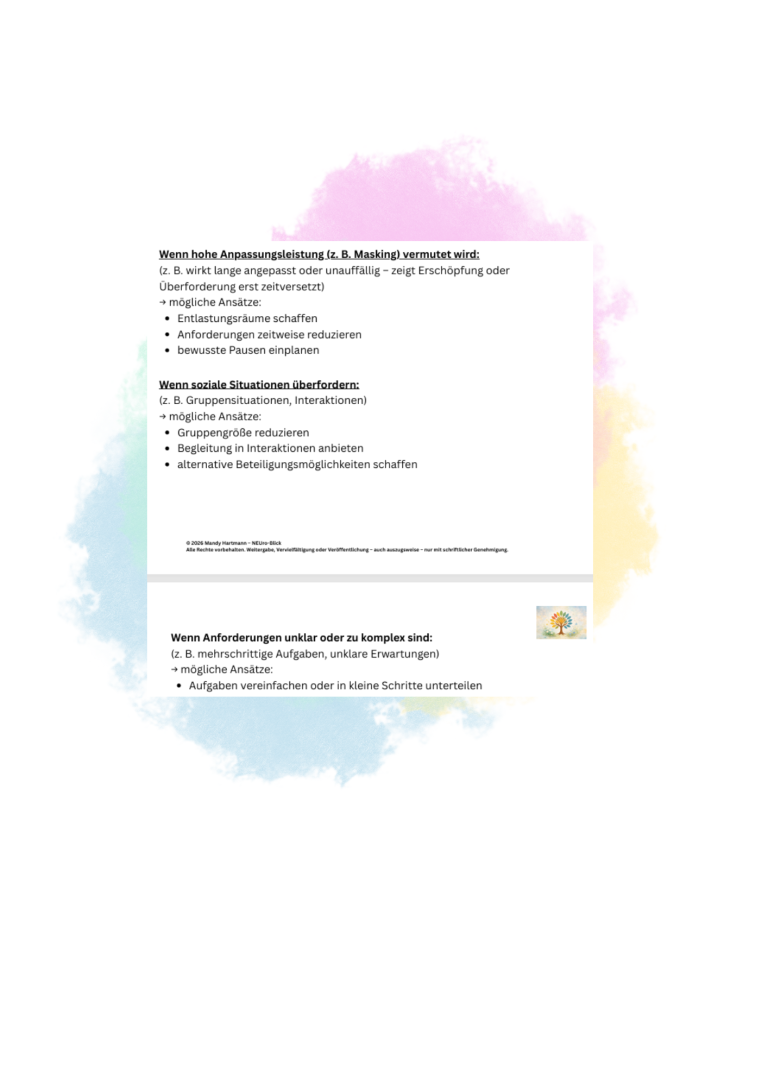 Auszug Unterstützung